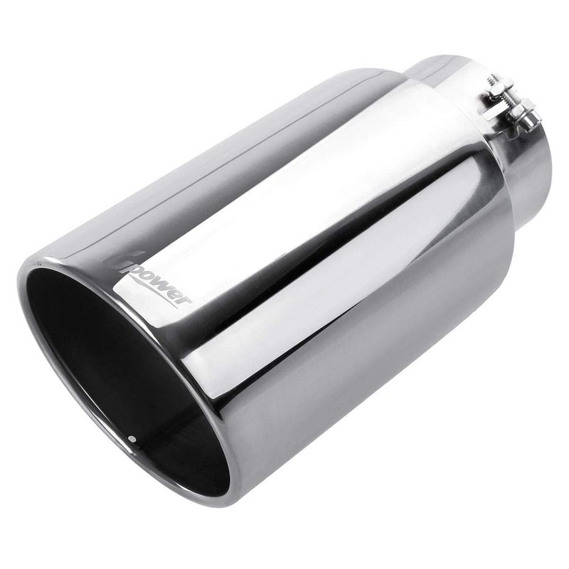 Upower Diesel Exhaust Tip 5" Inlet 7" Outlet 15" Long Stainless Steel Polished Bolt-On Tail Pipe 5" to 7" Universal for Trucks Car - Image 1